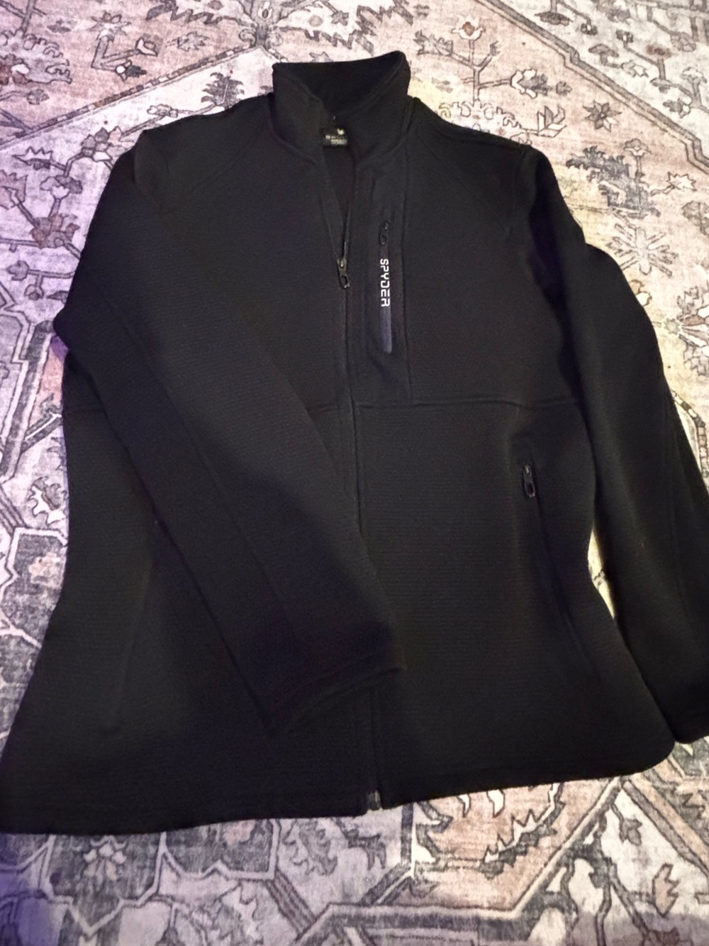 Spyder Men’s Large Black Full Zip Performance Fleece Jacket
